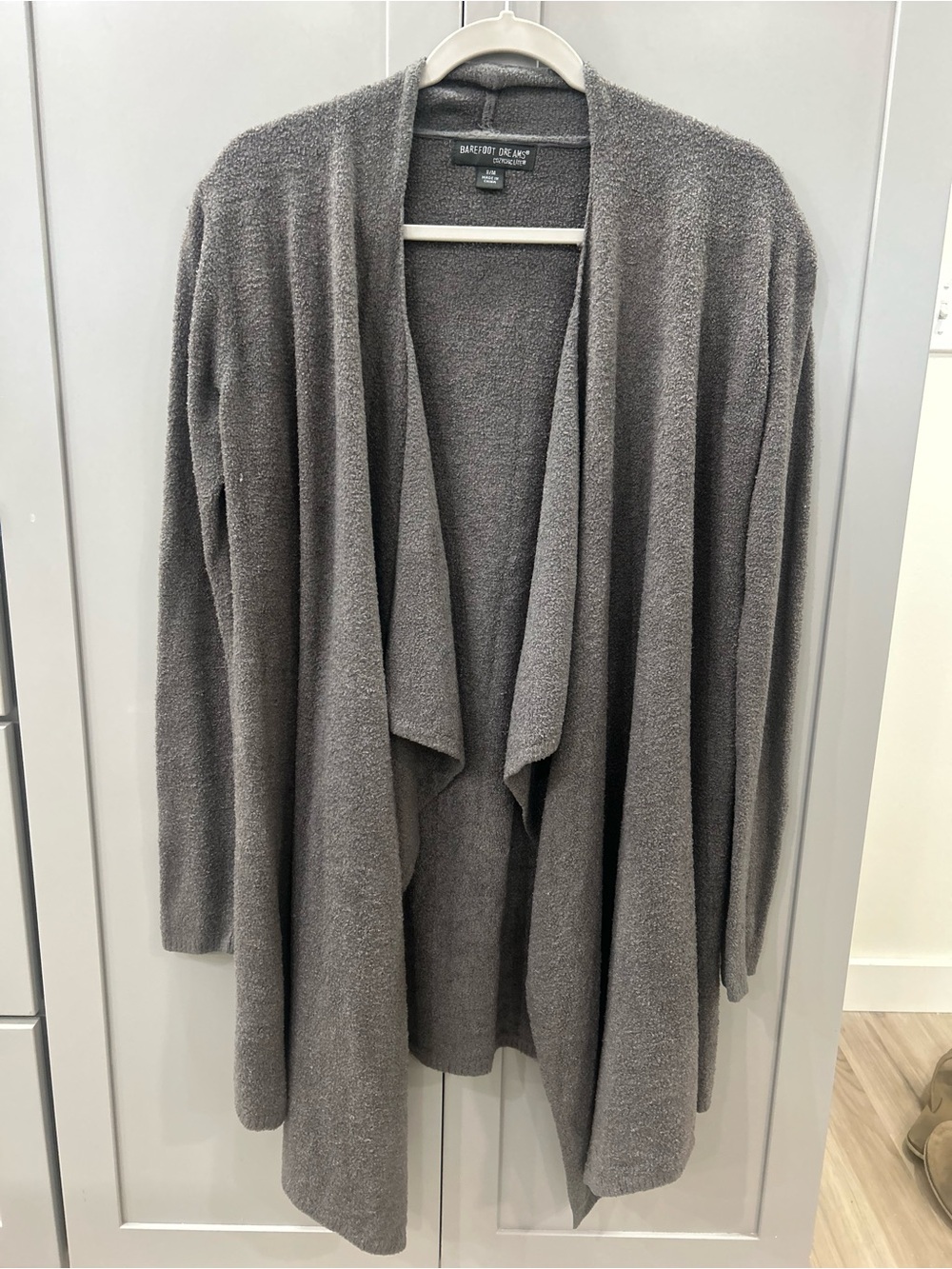 Barefoot Dreams CozyChic Lite Open-Front Draped Cardigan - Size S/M